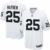 Nike Men & Women & Youth Raiders #25 D.J. Hayden White Team Color Game Jersey,baseball caps,new era cap wholesale,wholesale hats